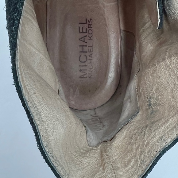 Michael Kors Black Leather Suede Platform Booties Size 7 1/2 Women’s - Picture 12 of 12